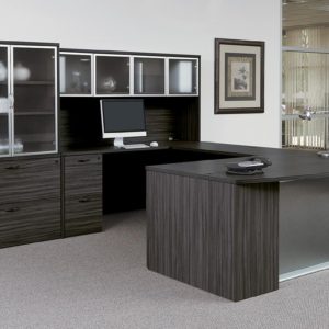 Espresso Veneer Executive Desk Set