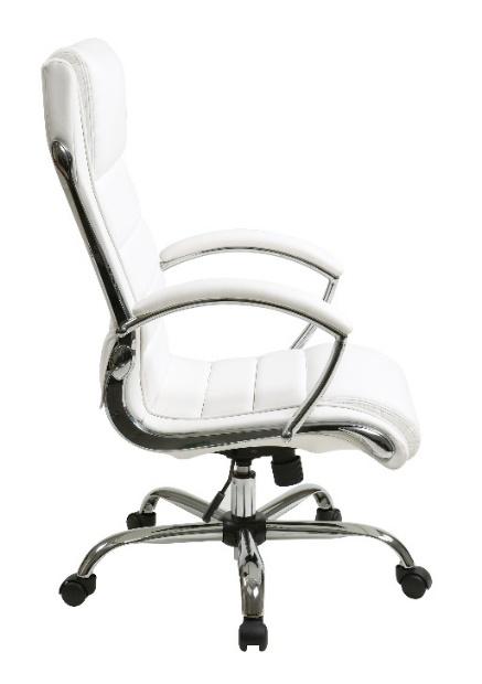 Worksmart High-Back Leather Conference Chair - White
