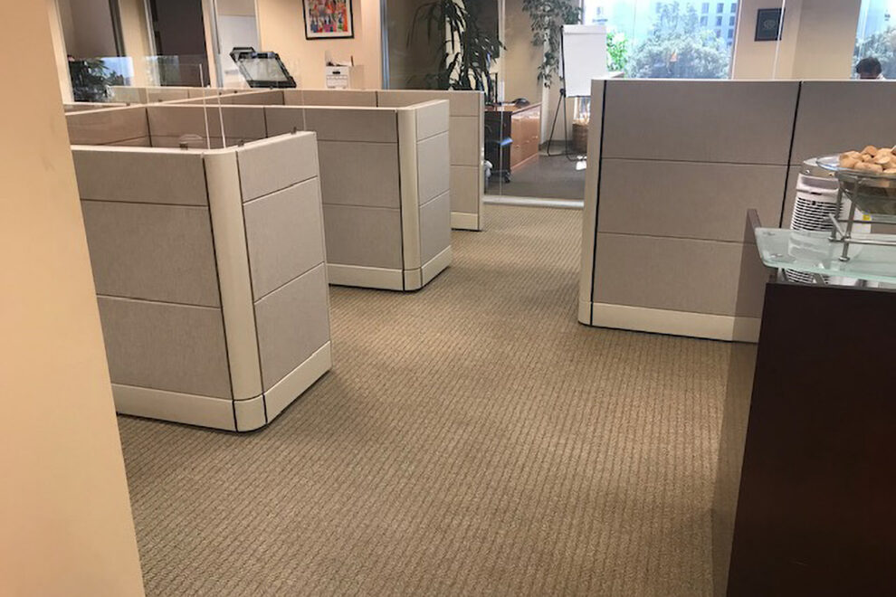 Cubicle Area With Upper Glass Panes