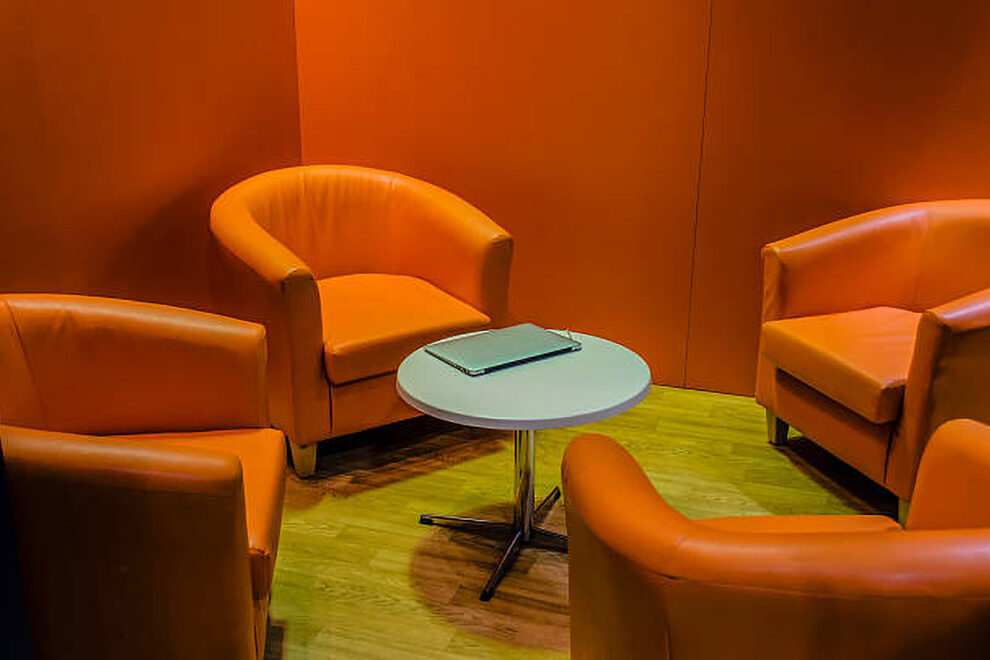 Small round table meeting place